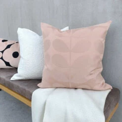 Jacquard Stem Cushion Cover 50cm In Tea Rose -Orla Kiely 28038 3