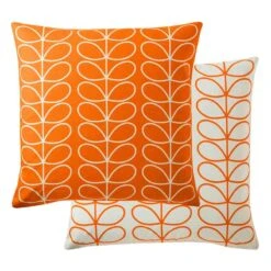 Small Linear Stem Cushion Cover 50cm In Persimmon