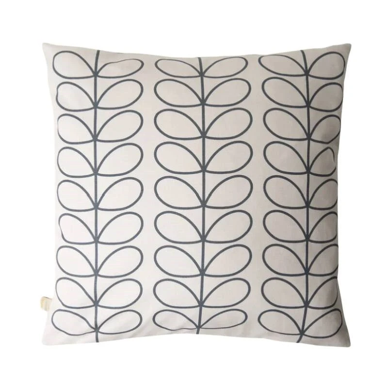 Small Linear Stem Cushion Cover 50cm In Cool Grey 4 Small Linear Stem Cushion Cover 50cm In Cool Grey - Image 2