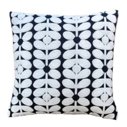 Velvet Sixties Stem Cushion Cover 50cm In Charcoal