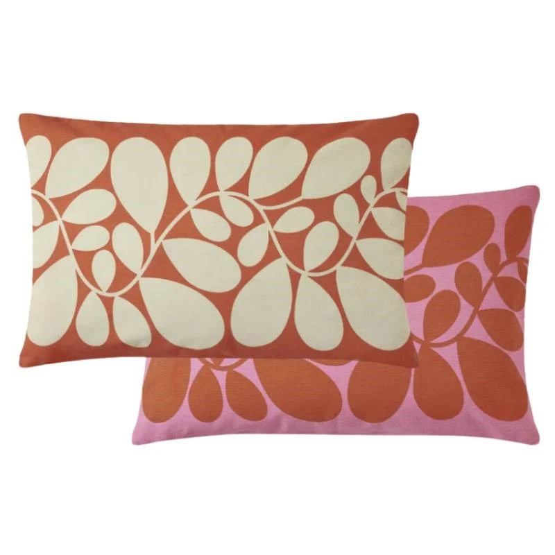 Sycamore Stripe Cushion Cover 60x40cm In Tomato, Pink 3 Sycamore Stripe Cushion Cover 60x40cm In Tomato, Pink