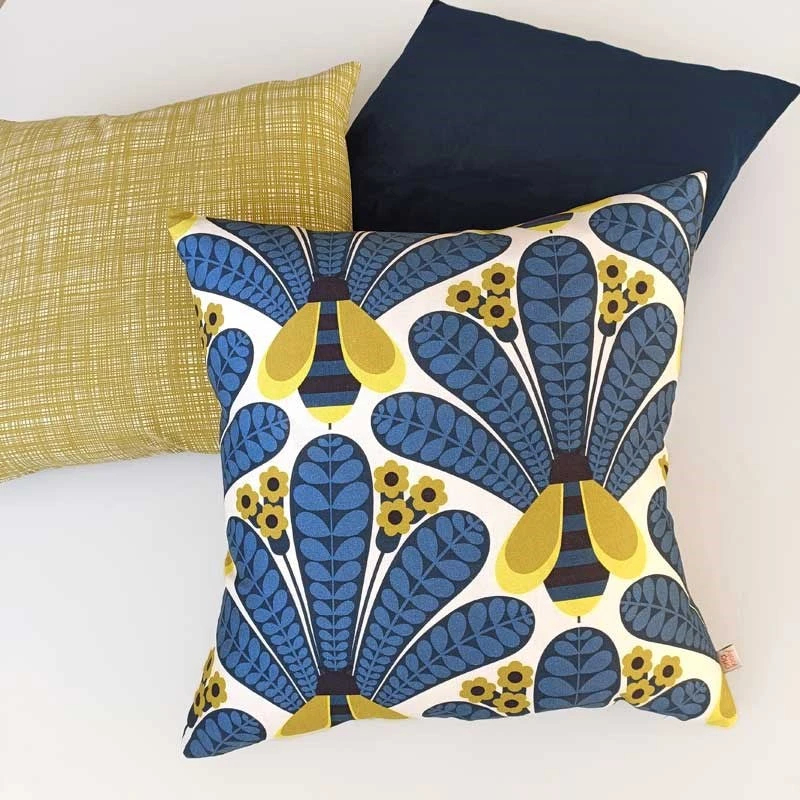 Scribble Cushion Cover 50cm In Olive 4 Scribble Cushion Cover 50cm In Olive - Image 2