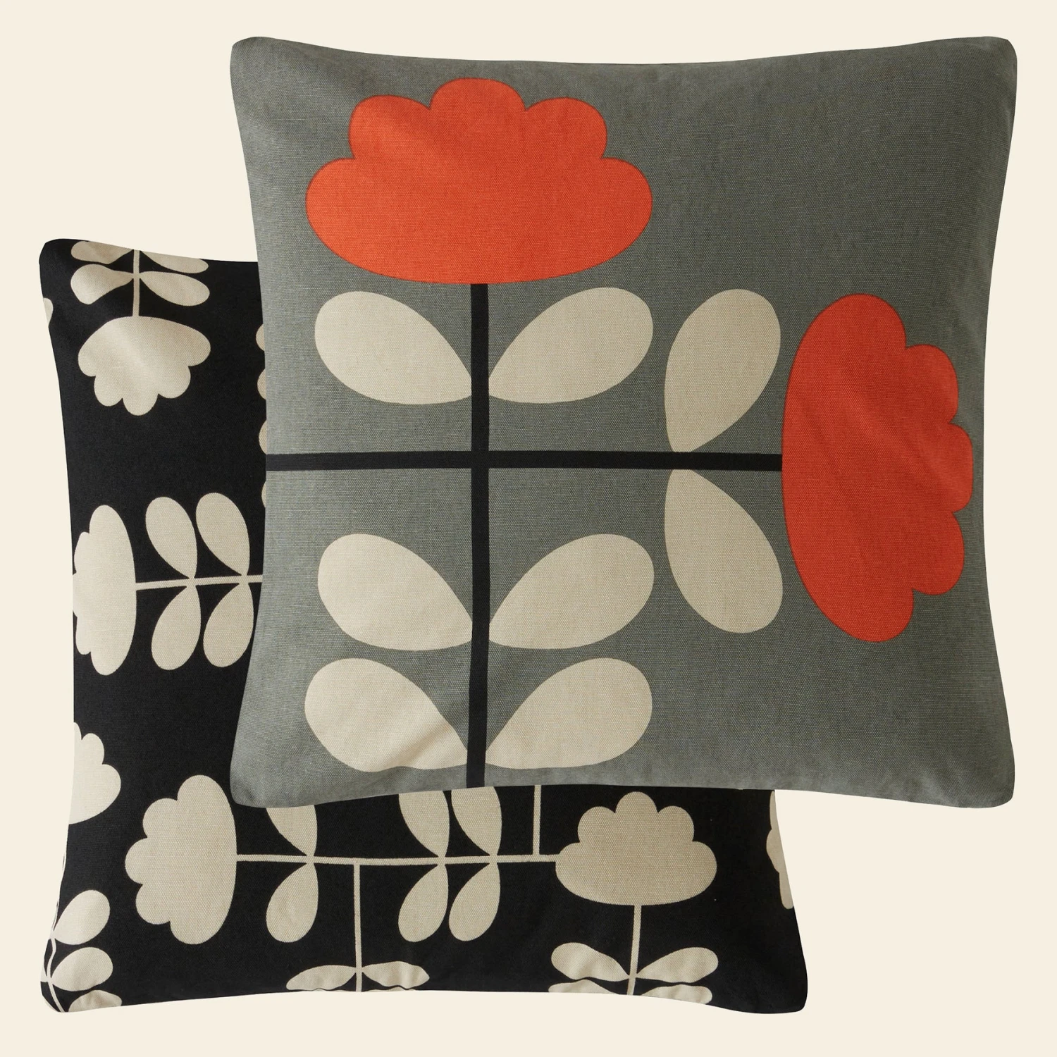 Cut Stem Cushion Smoke-Tomato 3 Cut Stem Cushion Smoke-Tomato