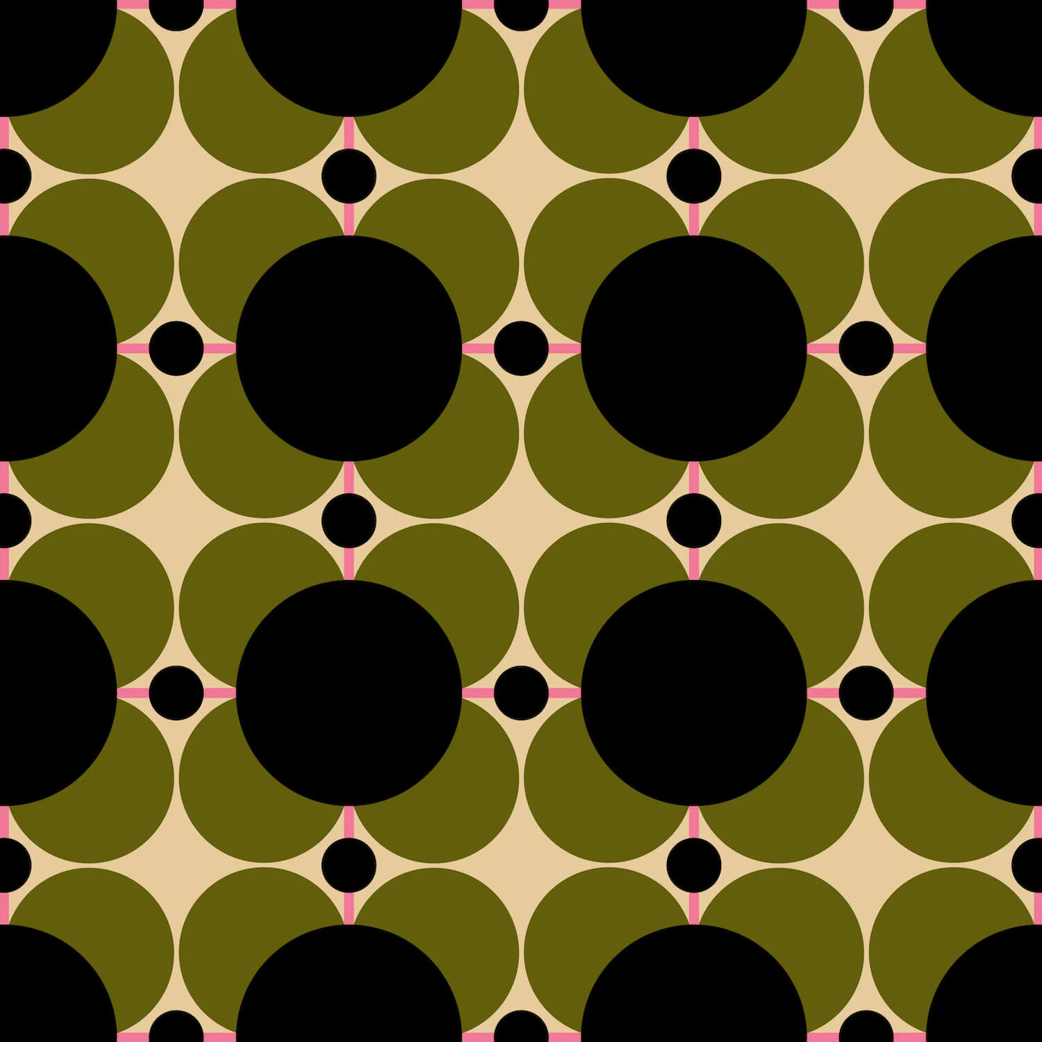 Atomic Flower Khaki Wallpaper - 70cm X 10m 4 Atomic Flower Khaki Wallpaper - 70cm X 10m - Image 2