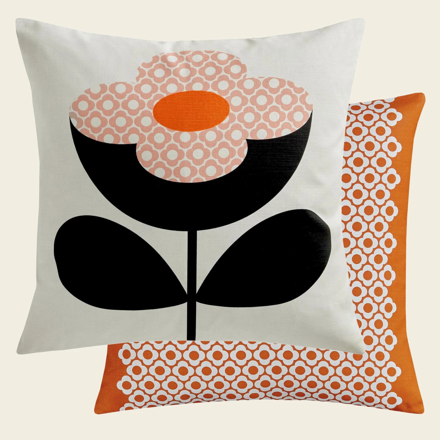 Buttercup Stem Persimmon Cushion 3 Buttercup Stem Persimmon Cushion