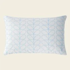 Linear Stem Bed Linen Neptune 8 Linear Stem Bed Linen Neptune -Orla Kiely Linear Stem Neptune Blue Pillowcase Cut Out 1