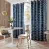 Linear Stem Lined Eyelet Curtains Whale 1 Linear Stem Lined Eyelet Curtains Whale -Orla Kiely Linear Stem Whale RMC FINAL For Email