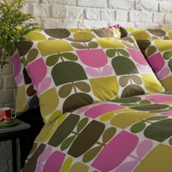 Multi Block Stem Bed Linen - Multi 8 Multi Block Stem Bed Linen - Multi -Orla Kiely MultiBlockStemMulti cameo