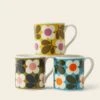 Large Mug Set Of 3 - Floret 1 Large Mug Set Of 3 - Floret -Orla Kiely OKMCL061 QB Floret1
