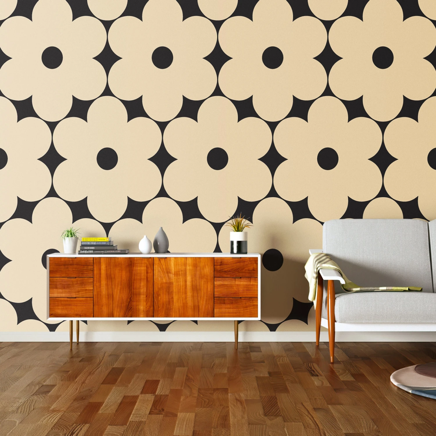 Flower Power Wallpaper - 70cm X 10m 3 Flower Power Wallpaper - 70cm X 10m