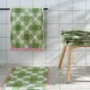 Retro Flower Towels Clover -Orla Kiely RetroFlowerCloverGreenMain