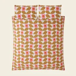 Stem Bloom Bed Linen Saffron -Orla Kiely StemBloomBeddingCutout