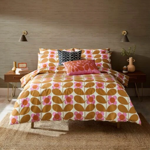 Stem Bloom Bed Linen Saffron -Orla Kiely StemBloomSaffronmain