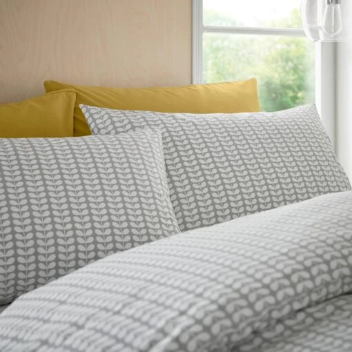 Tiny Stem Cool Grey Bed Linen -Orla Kiely Tiny Stem Light Cool Grey Cameo FINAL For Email