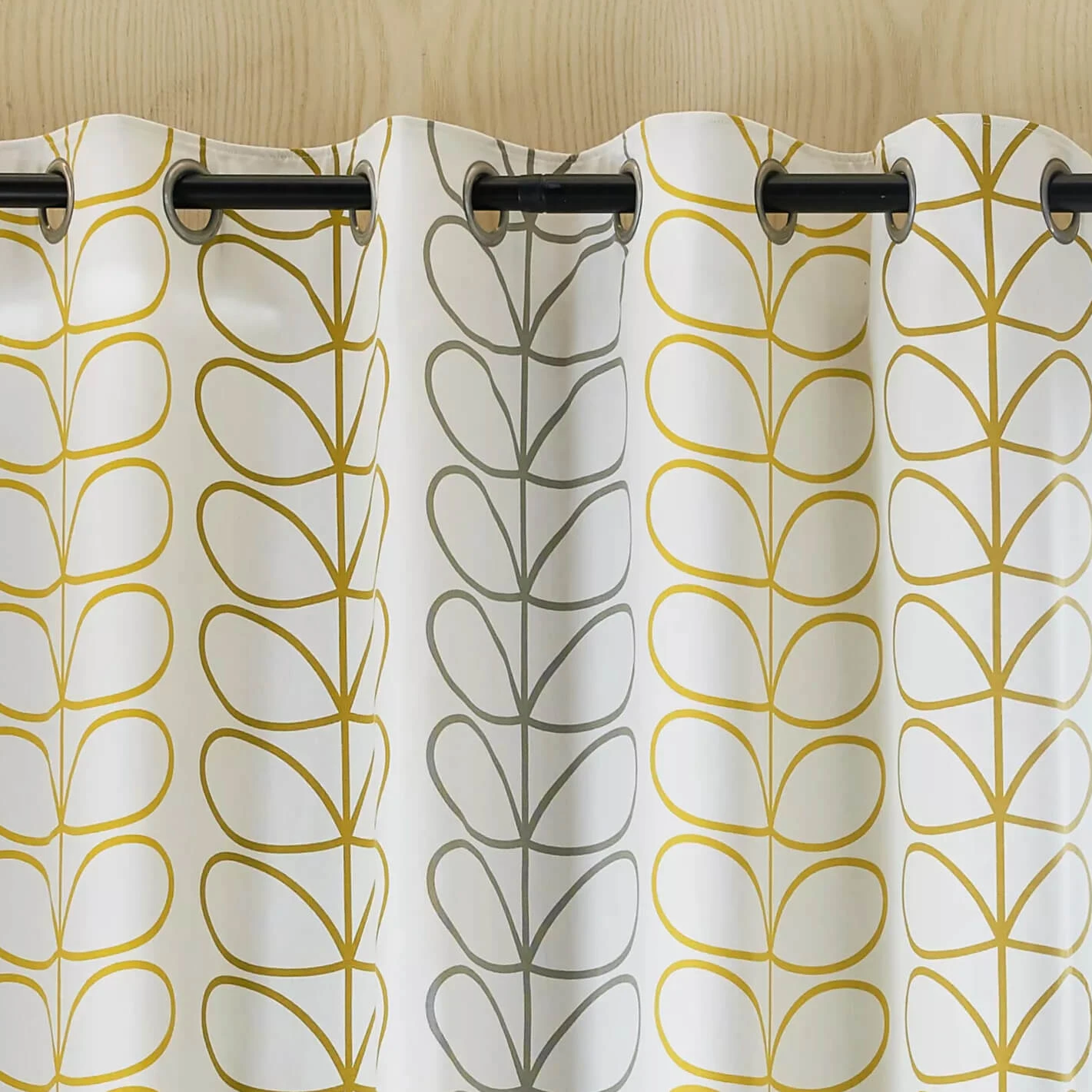 Trio Stem Ochre Curtains 4 Trio Stem Ochre Curtains - Image 2