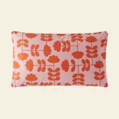 Cut Stem Bed Linen - Paprika -Orla Kiely cut stem multi paprika pillowcase reverse cut out