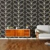 Giant Linear Stem Charcoal Wallpaper - 52cm X 10m -Orla Kiely giant linear stem charcoal wallpaper orla kiely 3