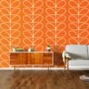 Giant Linear Stem Tomato Wallpaper - 52cm X 10m -Orla Kiely giant linear stem tomato wallpaper orla kiely 2