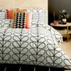 Linear Stem Bed Linen - Charcoal 2 Linear Stem Bed Linen - Charcoal -Orla Kiely linear stem charcoal bed linen orla kiely