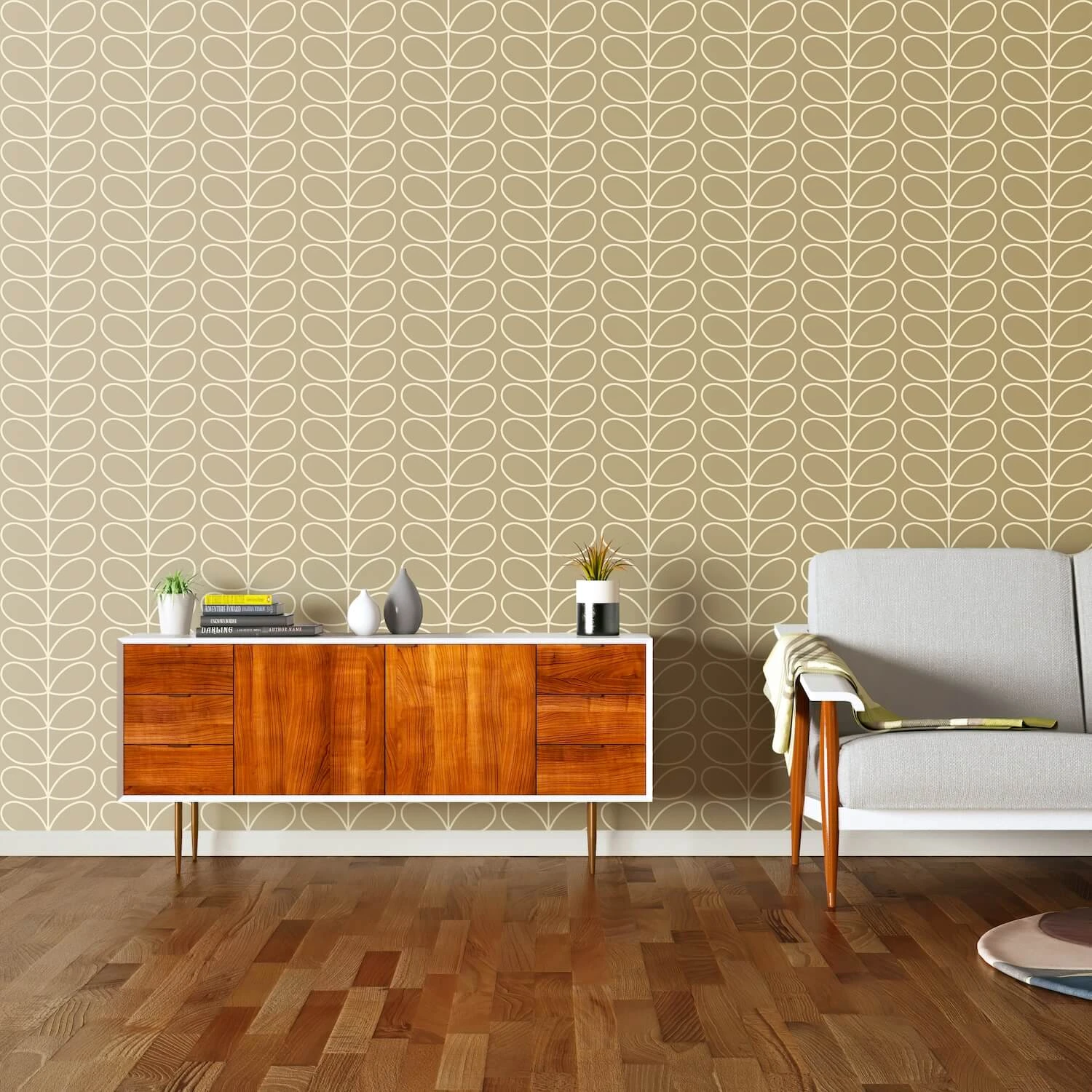 Linear Stem Stone Wallpaper - 52cm X 10m 3 Linear Stem Stone Wallpaper - 52cm X 10m