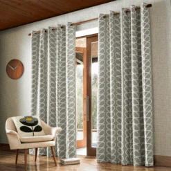 Linear Stem Lined Eyelet Curtains Silver -Orla Kiely linear stem silver final for email 800x 040aa27d 558d 4cc8 88d0 8ba82c8255f9