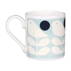 Orla Kiely Light Blue Early Bird Standard Mug -Orla Kiely mclaggan smith orla kiely msok105 early bird light blue standard mug 09 copy