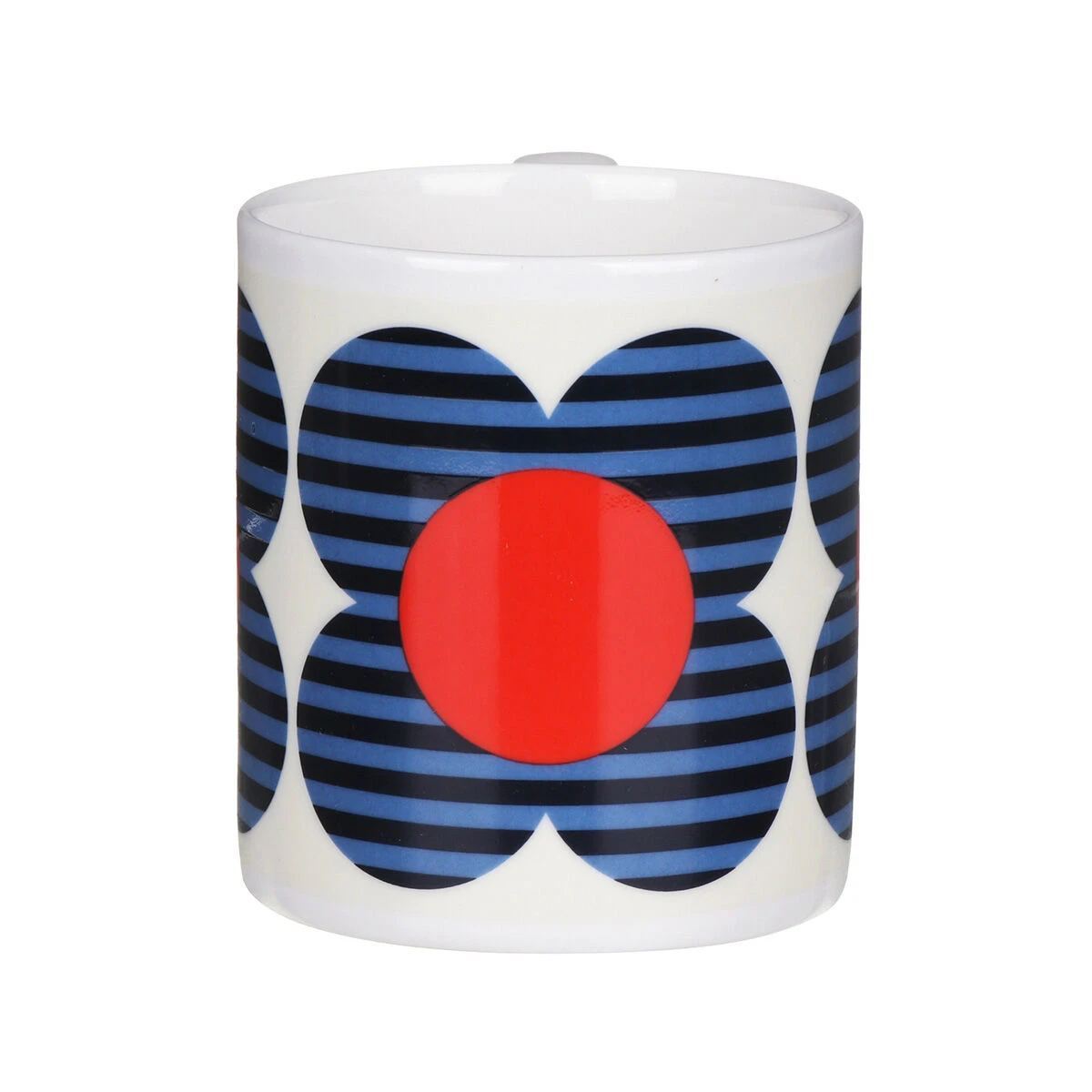 Orla Kiely Blue Striped Flower Standard Mug 4 Orla Kiely Blue Striped Flower Standard Mug - Image 2