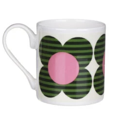 Orla Kiely Green Striped Flower Standard Mug -Orla Kiely mclaggan smith orla kiely msok192 green striped flower mug 03 copy 3