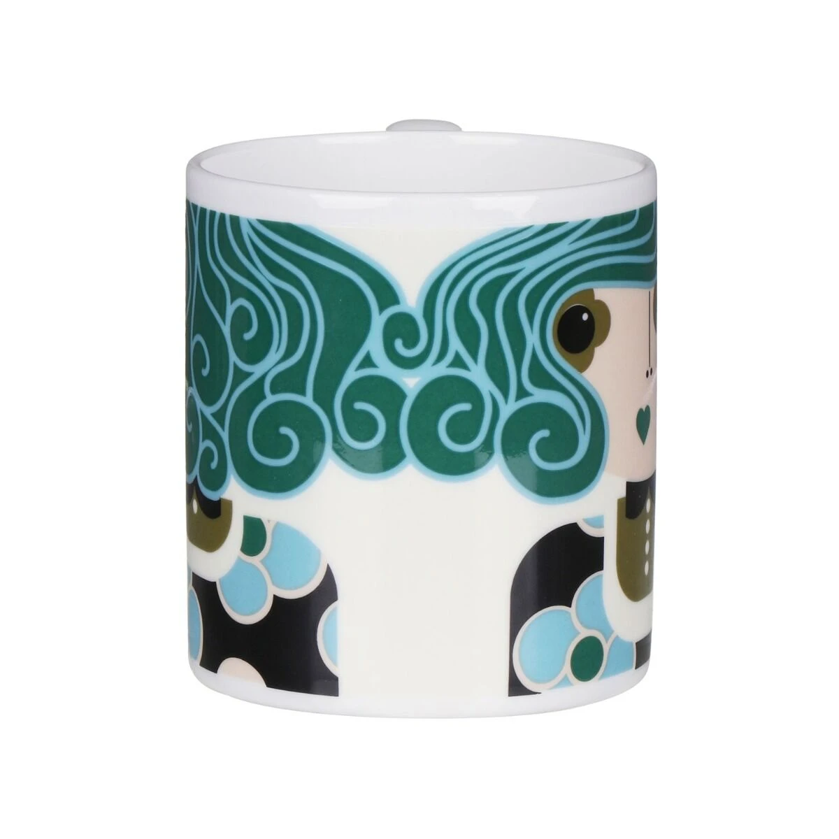 Orla Kiely Dee Dee Teal Standard Mug 4 Orla Kiely Dee Dee Teal Standard Mug - Image 2