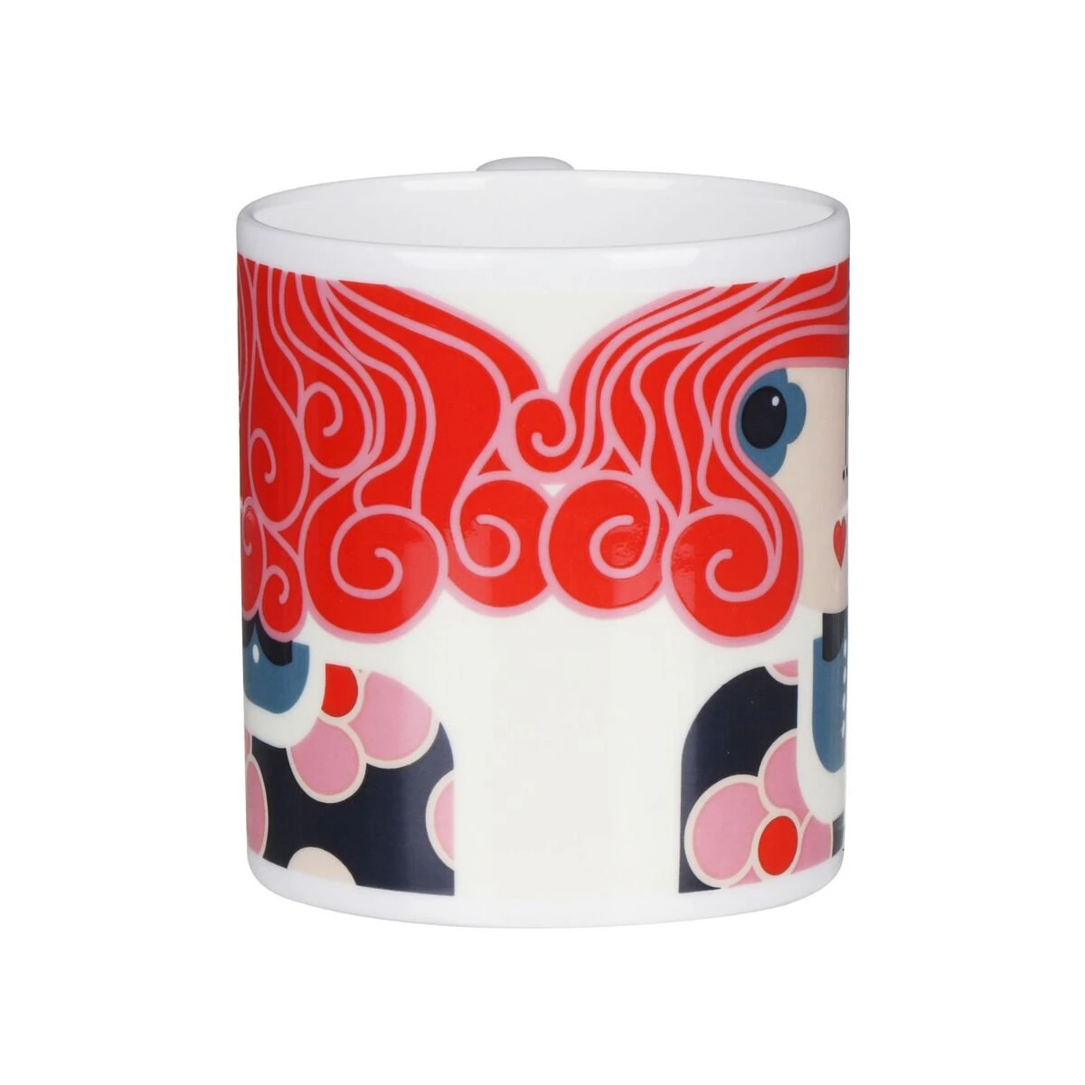 Orla Kiely Dee Dee Red Standard Mug 4 Orla Kiely Dee Dee Red Standard Mug - Image 2