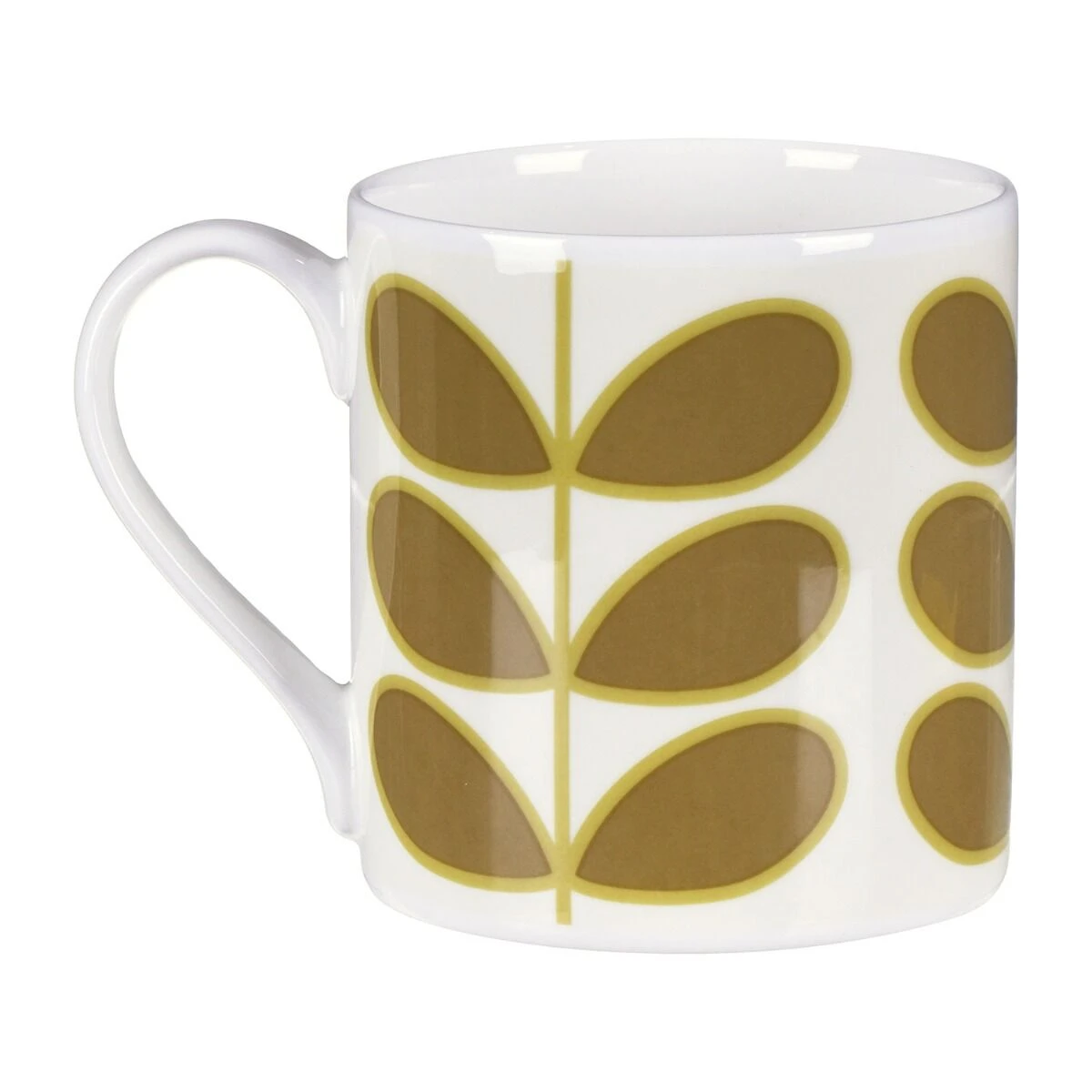 Orla Kiely Linear Stem Olive Large Mug 5 Orla Kiely Linear Stem Olive Large Mug - Image 3