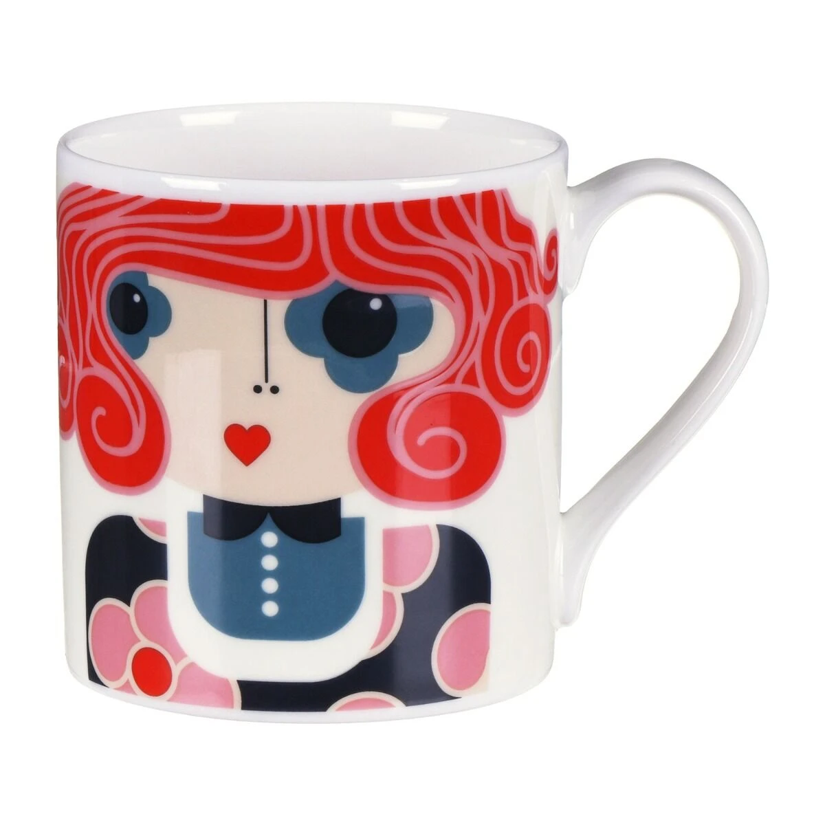 Orla Kiely Dee Dee Red Large Mug 3 Orla Kiely Dee Dee Red Large Mug