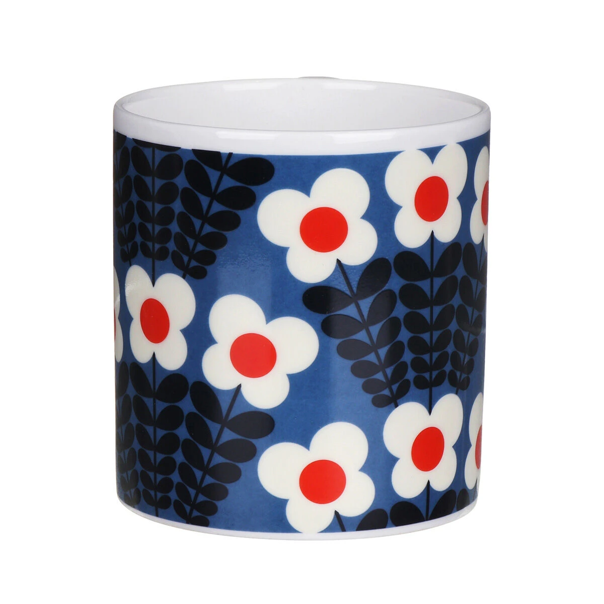 Orla Kiely Blue Bunch Of Stems Large Mug 4 Orla Kiely Blue Bunch Of Stems Large Mug - Image 2