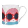 Orla Kiely Red And Blue Lola Standard Mug -Orla Kiely mclaggan smith orla kiely ok142 red and blue lola small mug 1
