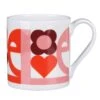 Orla Kiely Pink ‘Love’ Large Mug -Orla Kiely mclaggan smith orla kiely qok141 pink love large mug 1