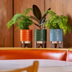 Orla Kiely Sixties Stem Jade Ceramic Plant Pot -Orla Kiely orla kiely lifestyle ok643 ok644