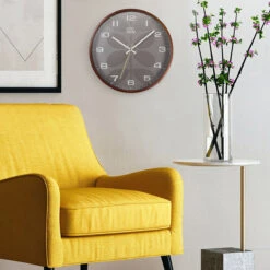 Orla Kiely Grey Wall Clock -Orla Kiely orla kiely ok wclock08 grey wall clock lifestyle 1