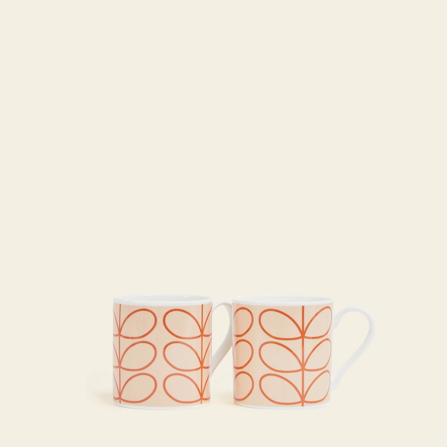 Large Mug Set Of 2 - Linear Stem Tomato 3 Large Mug Set Of 2 - Linear Stem Tomato