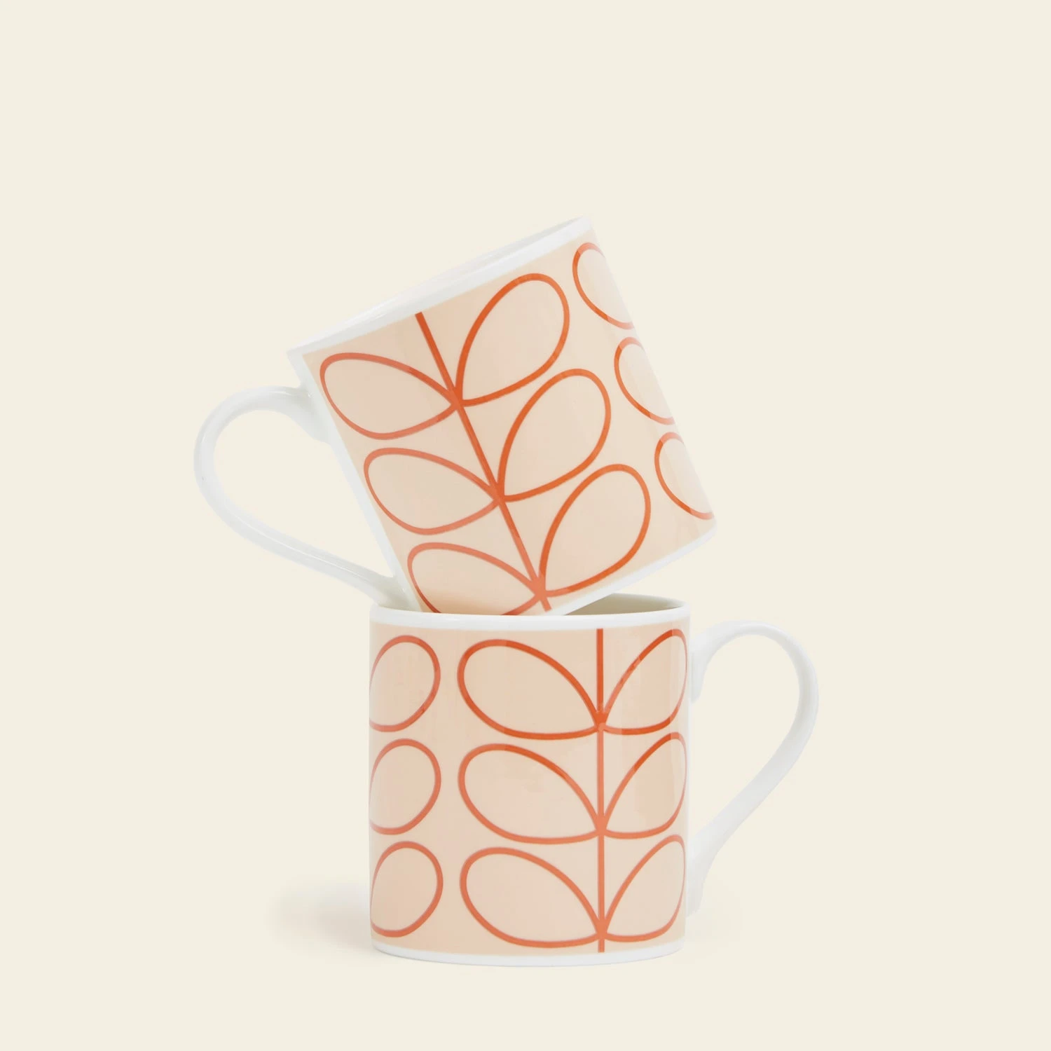 Large Mug Set Of 2 - Linear Stem Tomato 4 Large Mug Set Of 2 - Linear Stem Tomato - Image 2