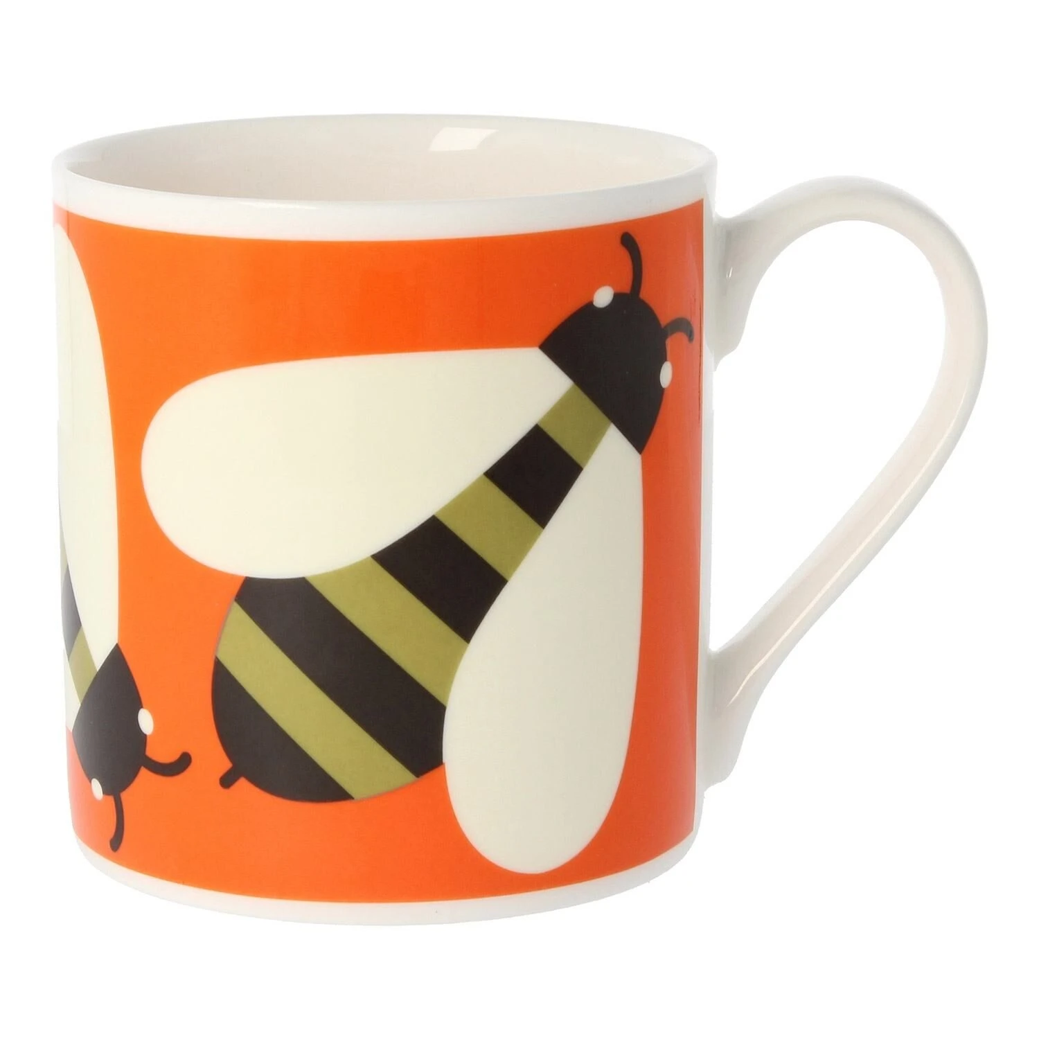 Orla Kiely Busy Bee Orange Large Mug 3 Orla Kiely Busy Bee Orange Large Mug